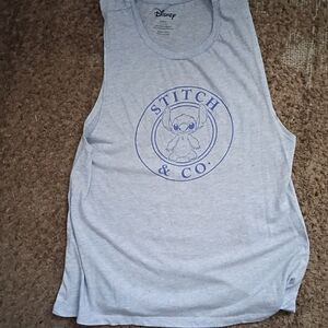 Disney Stitch & Co. Light Gray Tank Top